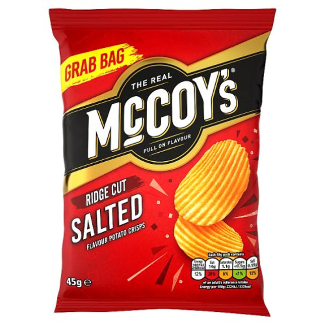The Real McCoy's Salted Flavour Ridge Cut Potato Crisps 45g