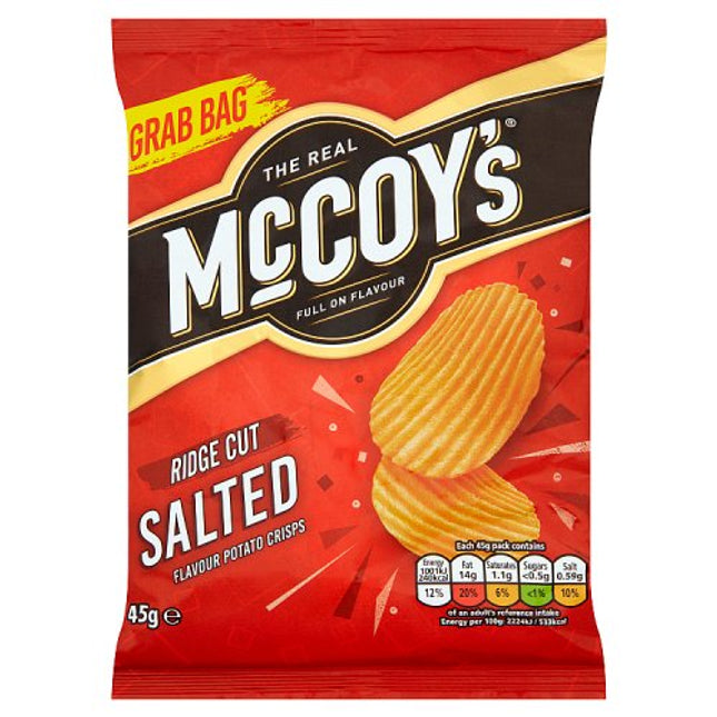 The Real McCoy's Salted Flavour Ridge Cut Potato Crisps 45g