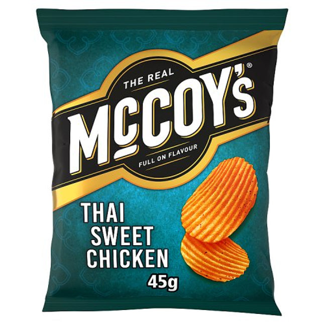 The Real McCoy's Ridge Cut Thai Sweet Chicken Potato Crisps 45g