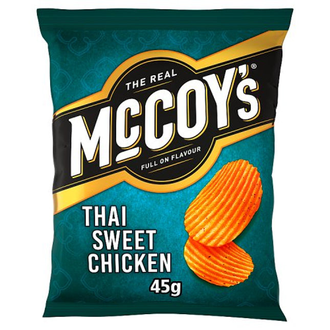 The Real McCoy's Ridge Cut Thai Sweet Chicken Potato Crisps 45g