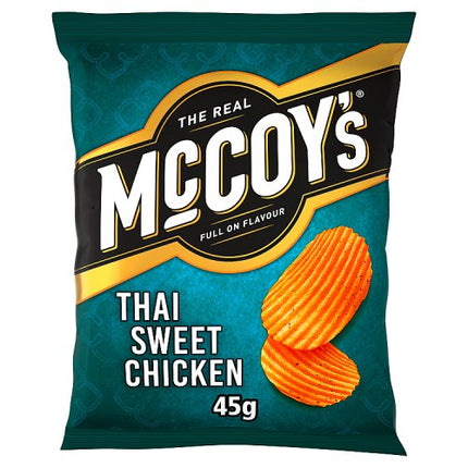 The Real McCoy's Ridge Cut Thai Sweet Chicken Potato Crisps 45g