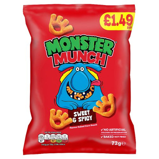Walkers Monster Munch Flamin Hot 72g PMP £1.49