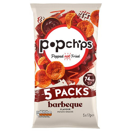 popchips Barbeque Crisps 5x17g