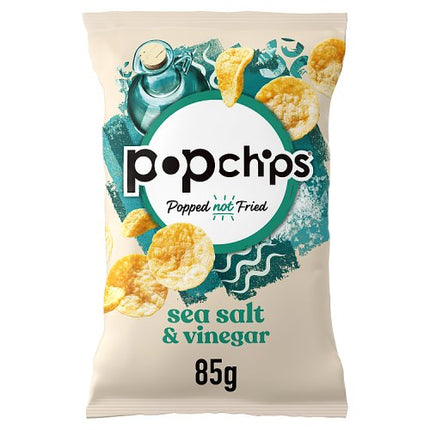 popchips Sea Salt & Vinegar Sharing Crisps 85g
