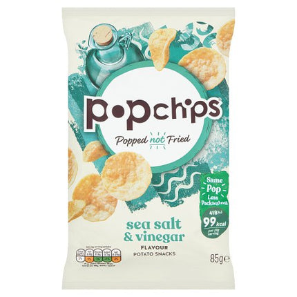 popchips Sea Salt & Vinegar Sharing Crisps 85g