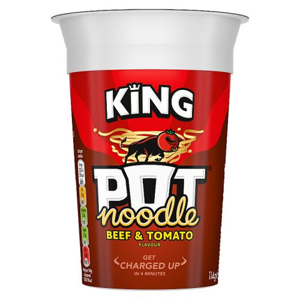 Pot Noodle Beef & Tomato Instant Noodles King Pot 114g