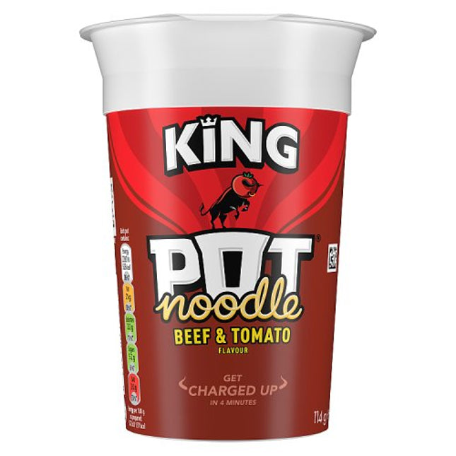 King Pot Noodle Beef & Tomato 114g