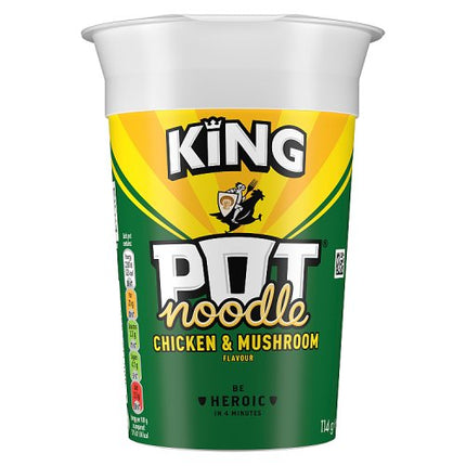 Pot Noodle Chicken & Mushroom Instant Noodles King Pot 114g