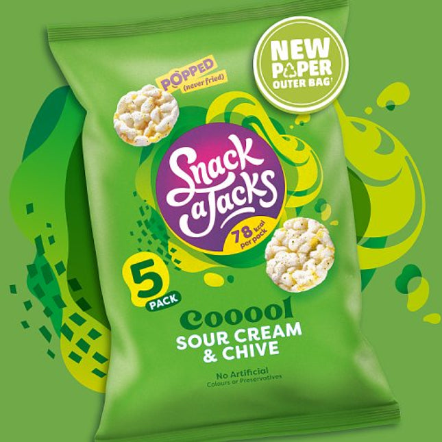 Snack A Jacks Sour Cream & Chive Rice Cakes 23g