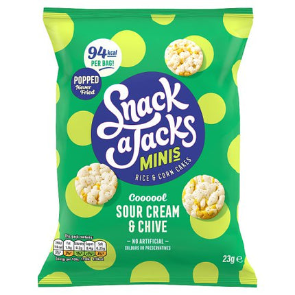 Snack A Jacks Sour Cream & Chive Rice Cakes 23g