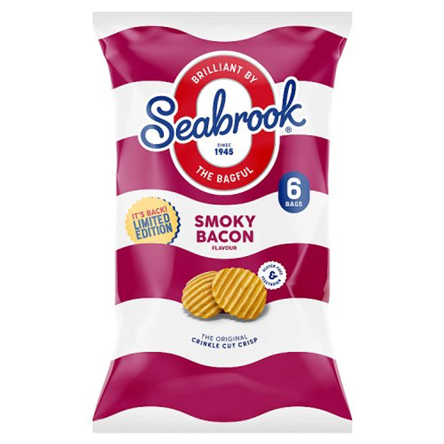 Seabrook Smoky Bacon Crisps 6 x 25g