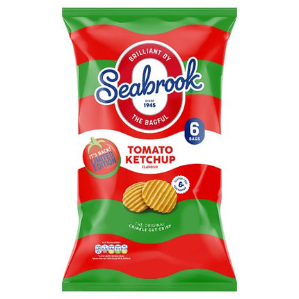 Seabrook Tomato Ketchup Crisps 6 x 25g