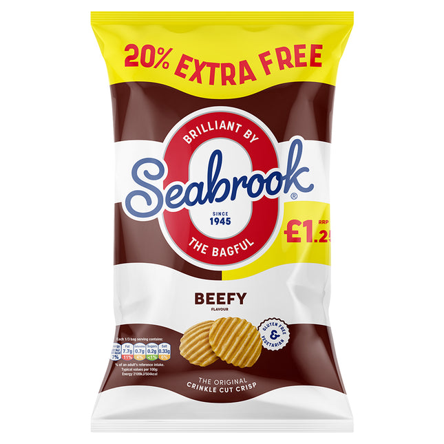 Seabrook Beefy Crinkle 70g +20% Extra Fill £1.25