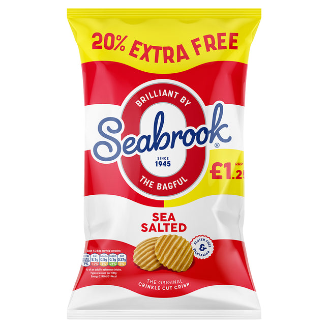 Seabrook Sea Salted Crinkle 70g +20% Extra Fill £1.25