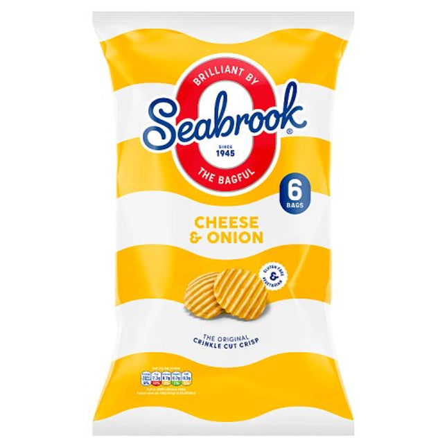 Seabrook Crinkle Cheese & Onion 6 Pack