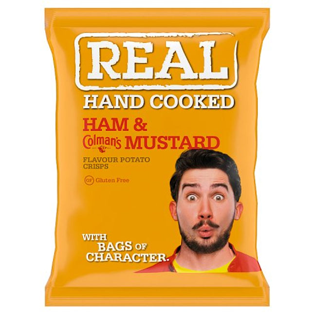 REAL Handcooked Ham & English Mustard Crisps 35g