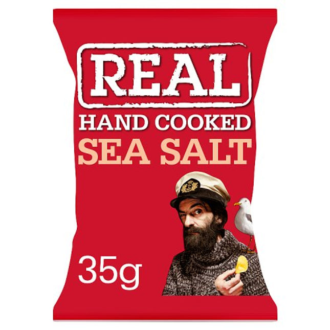 REAL Hancooked Sea Salt Crisps 35g