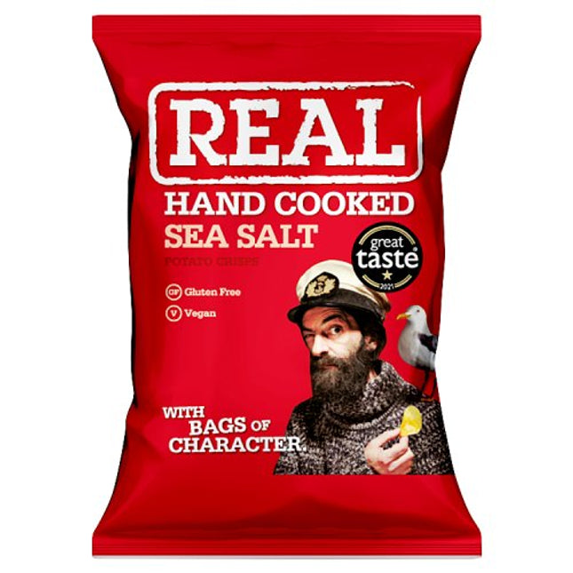 REAL Hancooked Sea Salt Crisps 35g