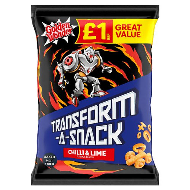 Golden Wonder Transform-A-Snack Fiery Chilli & Lime 56G £1