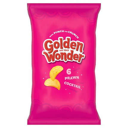 Golden Wonder Prawn Cocktail Crisps 6x25g