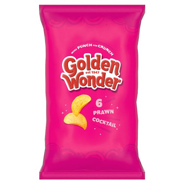 Golden Wonder Prawn Cocktail Crisps 6x25g