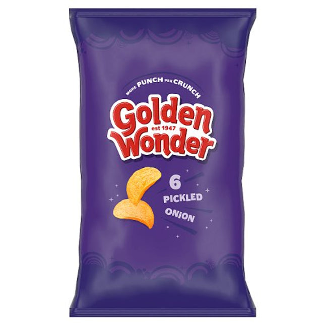 Golden Wonder Pickled Onion Crisps 6x25g