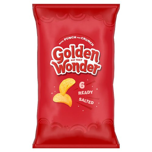 Golden Wonder Ready Salted Crisps 6x25g