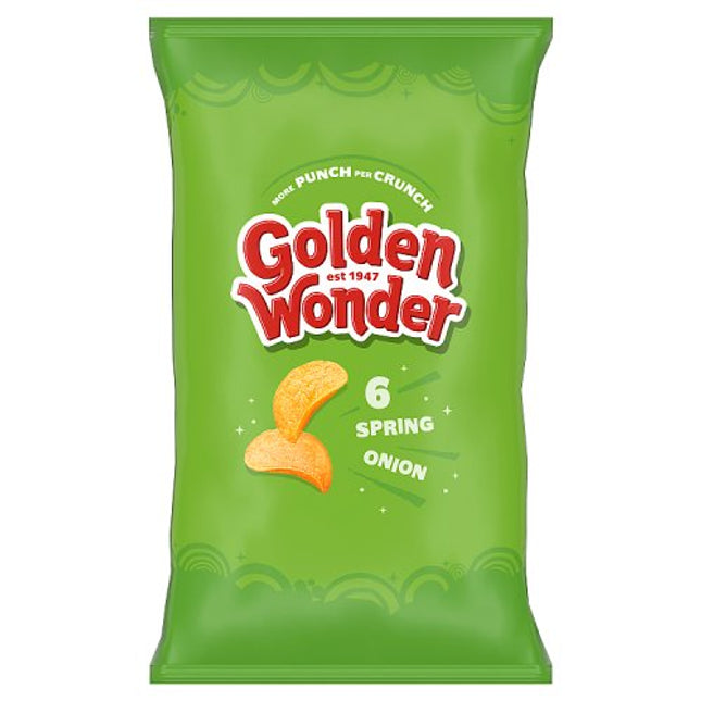 Golden Wonder Spring Onion Crisps 6x25g