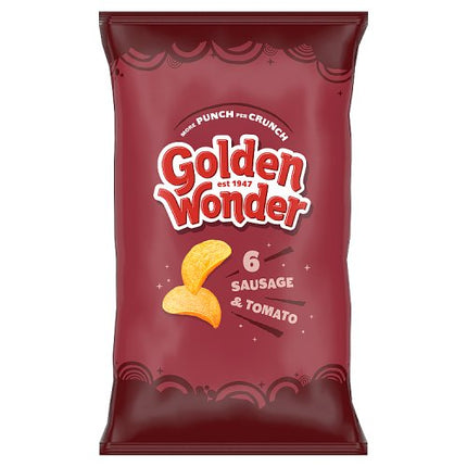 Golden Wonder Sausage & Tomato Crisps 6x25g