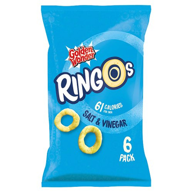 Golden Wonder Ringos Salt & Vinegar 8x12g
