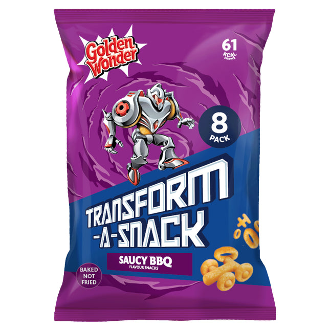 Golden Wonder Transform-A-Snack Saucy BBQ 8x12g