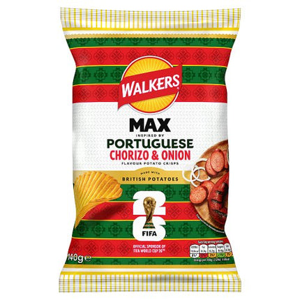 Walkers Max Portuguese Chorizo & Onion 140g