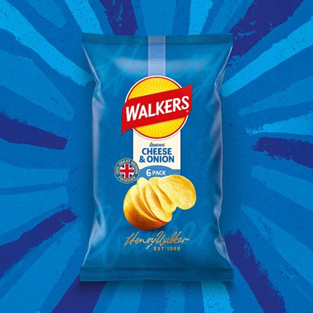 Walkers Cheese & Onion 6 Pack
