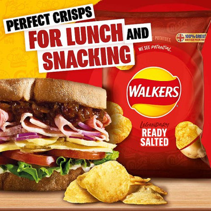 Walkers Ready Salted Potato Crisps 6 x 25g