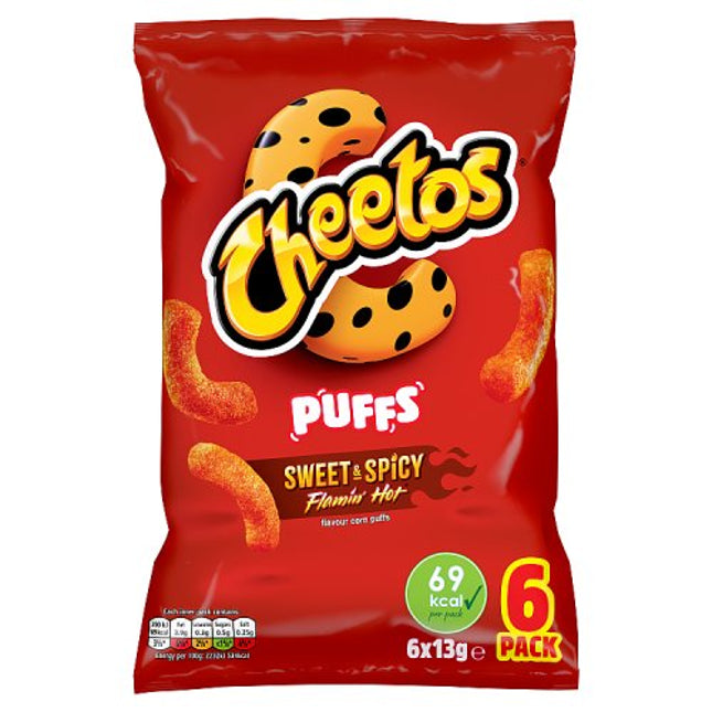 Cheetos Puffs Sweet & Spicy Multipack Crisps 6x13g