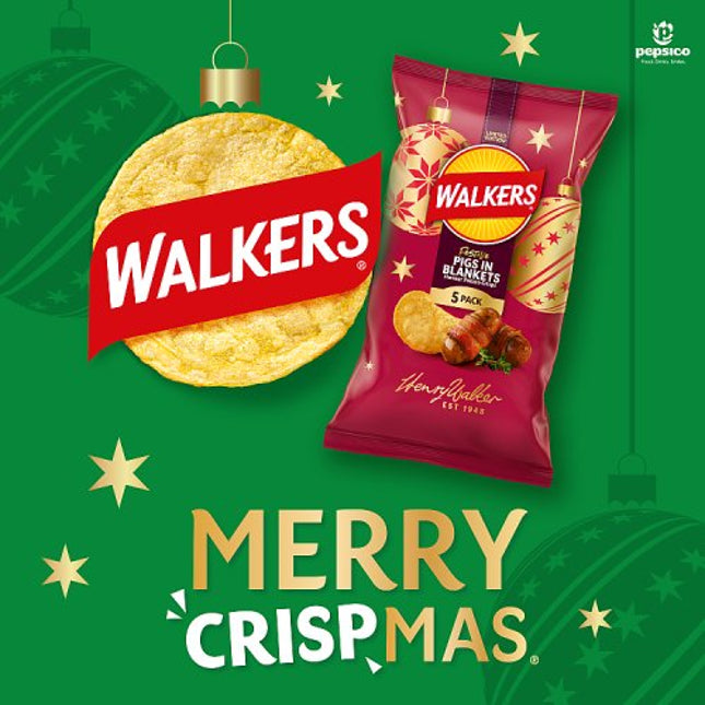 Walkers Pigs in Blankets Flavoured Crisps 5pk
