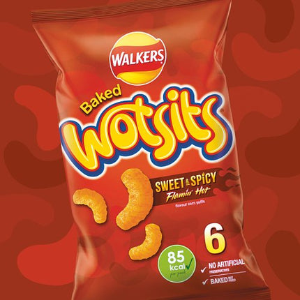 Walkers Wotsits Sweet & Spicy Multipack Crisps 6x16g