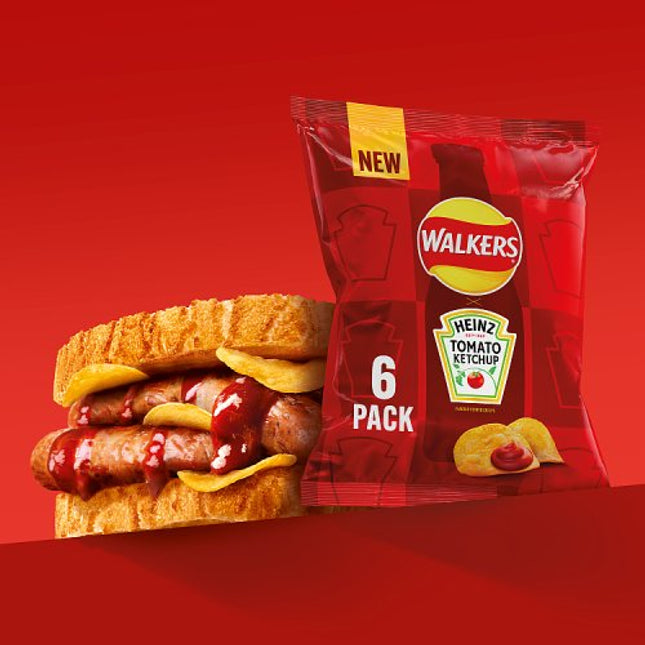 Walkers Heinz Tomato Ketchup 6x25g
