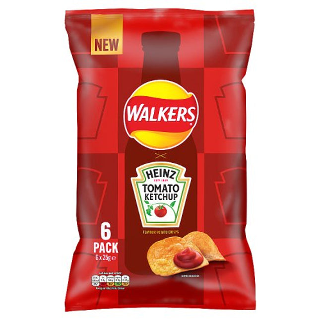 Walkers Heinz Tomato Ketchup 6x25g