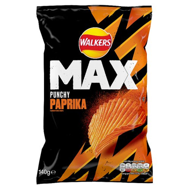 Walkers Max Paprika 140g