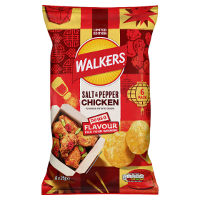 Walker Salt & Pepper Chicken Crisps 6x25g