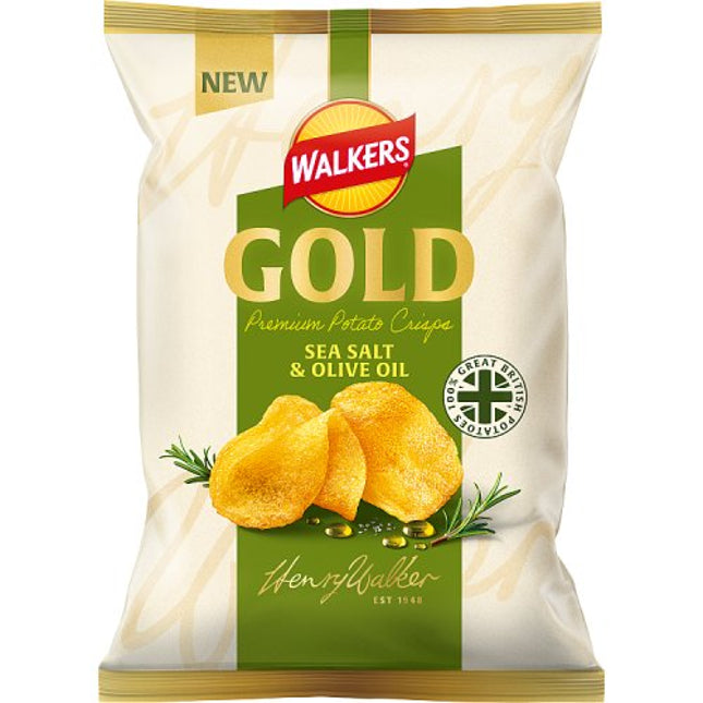 Walkers Gold Salt & Olive Oil 140g