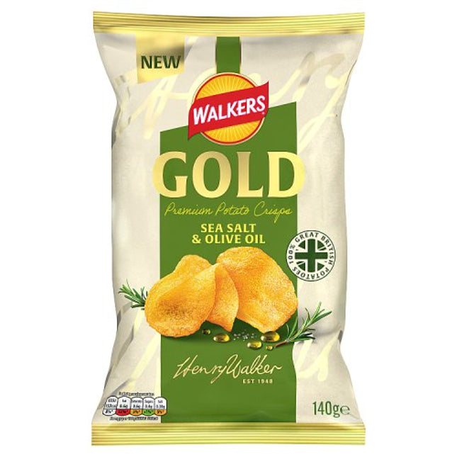 Walkers Gold Salt & Olive Oil 140g