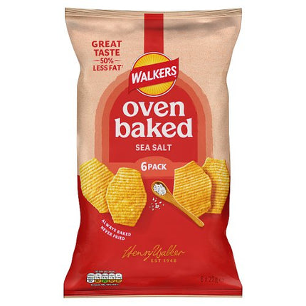 Walkers Oven Baked Sea Salt 6 x 22g