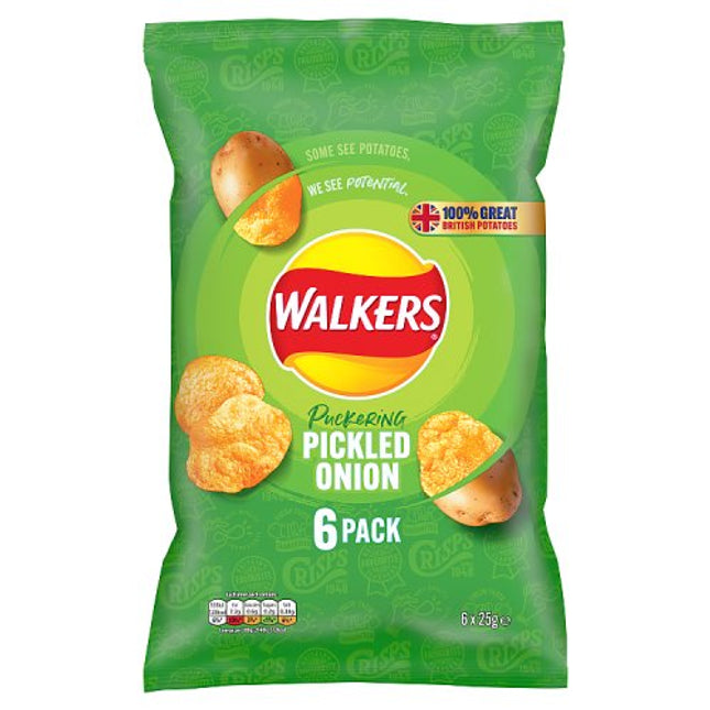 Walkers Pickled Onion 6x25g