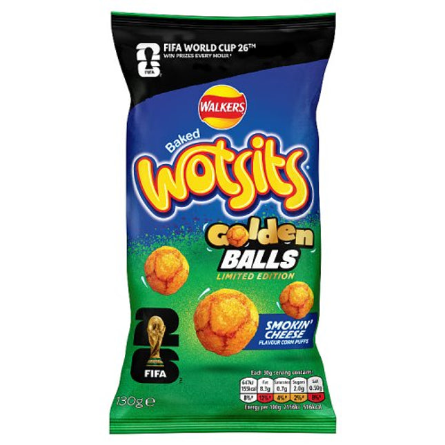 Wotsits Golden Balls Smokin' Cheese Flavour 130g