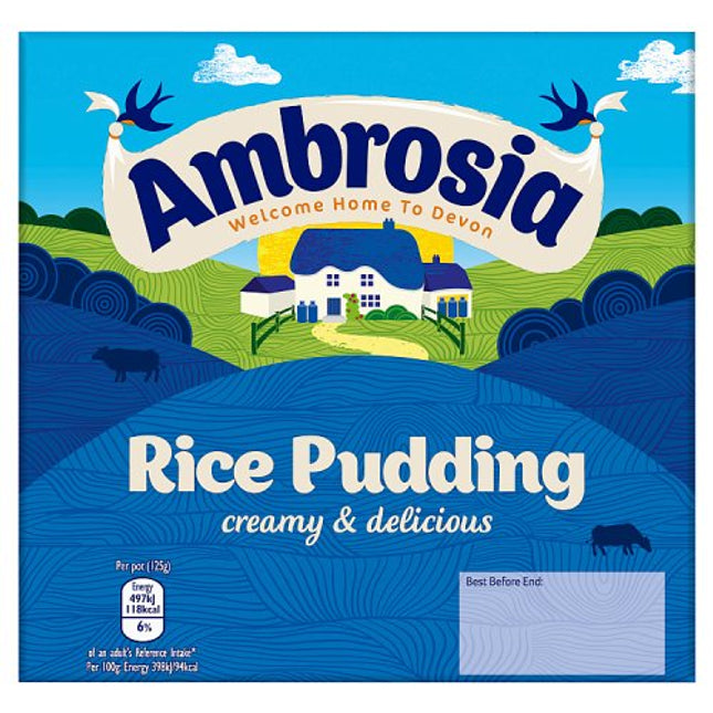 Ambrosia Rice Pudding Multipack Pots 4x125g