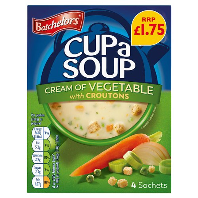 Batchelors Cup a Soup Cream of Vegetable with Croutons 122g £1.75