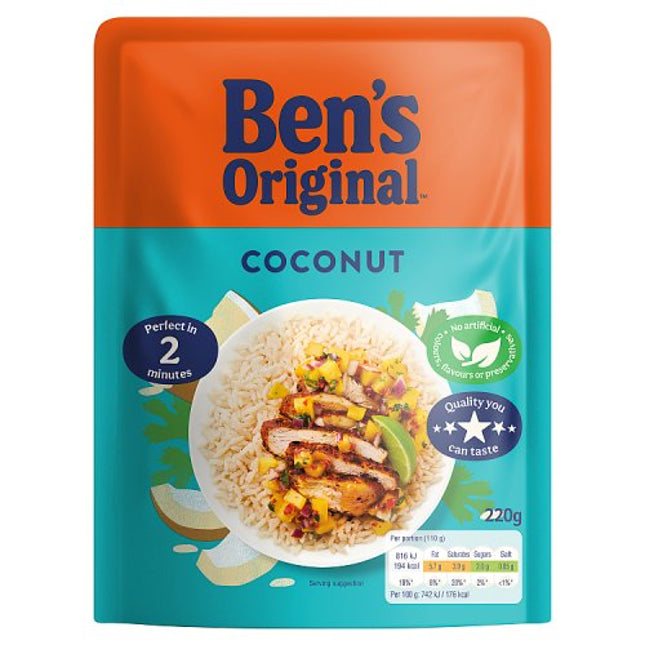 Ben's Original Ready to Heat Rice Coconut 220g
