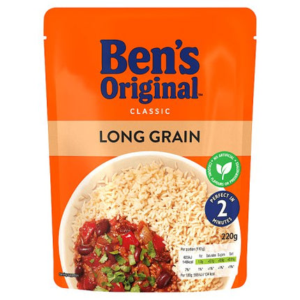Ben's Original Ready to Heat Rice Long Grain Rice 220g